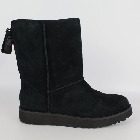 NEW UGG Classic Short Logo Zip Suede Boot - Picture 5 of 14